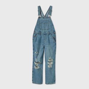 Oversized Distressed Overalls